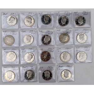 USA, PROOF 1/2 dollar 1972-1994 - set (19pcs)