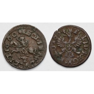 John II Casimir, Boratyns 1660 and 1664 - set (2pcs)