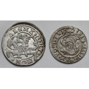 Halbpfennig Vilnius Alexander und Riga Schellack 1599 - Satz (2Stück)