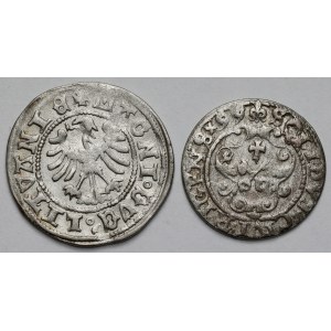Halbpfennig Vilnius Alexander und Riga Schellack 1599 - Satz (2Stück)