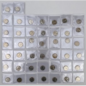 USA, 5 centesimi 1973-1992 - set (43 pezzi)