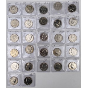 USA, 1/2 dollar 1973-1989 - set (27pcs)
