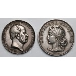 Germany and France, SILVER award medals - set (2pcs)