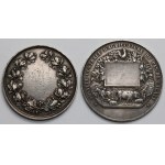 Germany and France, SILVER award medals - set (2pcs)