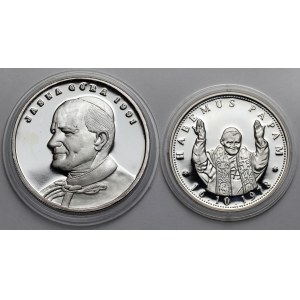 SILVER John Paul II medals - set (2pcs)