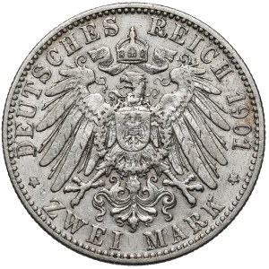 Prusko, 2 marky 1901-A, Berlín - vzácný ročník