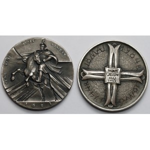 Silver Veritas Sobieski and Monte Cassino medals - set (2pcs)