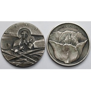 Silver Veritas Sobieski and Monte Cassino medals - set (2pcs)