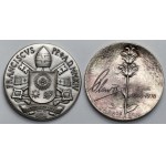 Vatican and Norway, SILVER medals - set (2pcs)