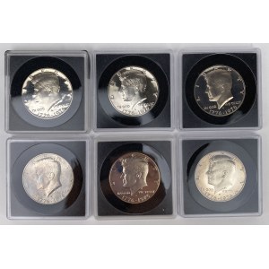 USA, PROOF 1/2 dollar 1976 - set (6pcs)
