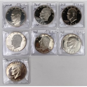 USA, PROOF $1 1973-1978 - set (7pcs)
