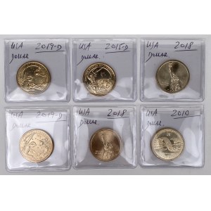 USA, $1 2010-2019 - set (6pcs)