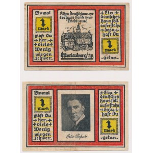 Malbork (Marienburg) - set di 2x 1 mk (2 pezzi)
