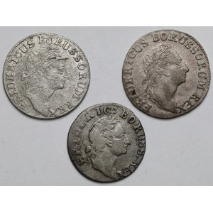 Śląsk, 2 greszle i 3 krajcary 1781-1786, Wrocław (3szt)
