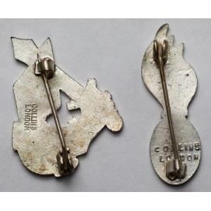 PSZnZ, Commemorative badges - Collins, London - set (2pcs)