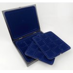 Wooden case with coin trays
