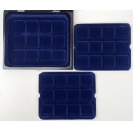 Wooden case with coin trays
