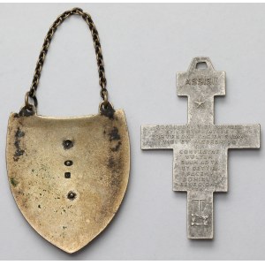Europe, le gros-graphe Veritas et la croix commémorative d'Assise - set (2pcs)