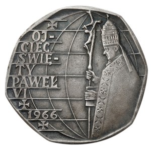 Strieborná medaila Milénium krstu v Poľsku 1966 (Veritas)