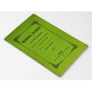 O monecie polskiej, J. Lelewel [Reprint]