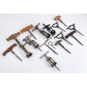 Collection of 15 pieces of old corkscrews