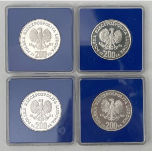 200 zlatých 1981-1983 Kings - sada (4ks)