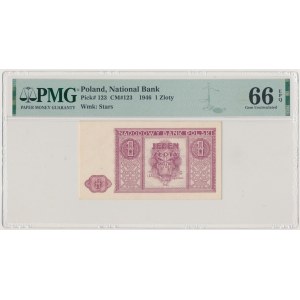 1 zloty 1946 - bright paper and printing
