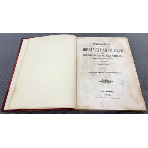 Coins of old Poland 1845, I. Zagorski - original - texts and plates bound separately, with notes