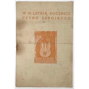 Second Republic, Reunion on the 25th Anniversary of the Armed Deed, Participant Cards August 5-6, 1939.