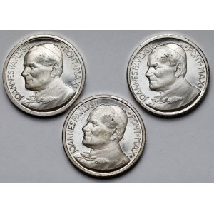 SILVER medals, John Paul II - set (3pcs)