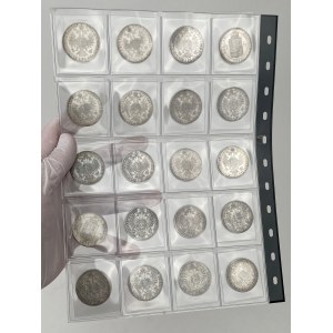Austria and Hungary, 1 florin and forint - set (20pcs)