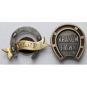 Galicia, Equestrian badges - Krakow T.M.W.K. and G.K.J.P. - set (2pcs)