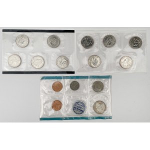 USA, Packs: vintage 1970 and Quarters 2001 and 2004 set (3pcs)