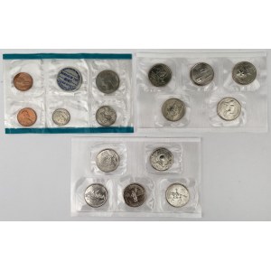 USA, Wraps: vintage 1970 and 1/4 dollar 2004 and 1999 (3pc)