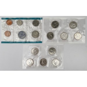 USA, Wraps: vintage 1970 and 1/4 dollar 2004 and 1999 (3pc)