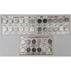 Canada, commemorative 25 cents 1999-2009 - set (3pcs)