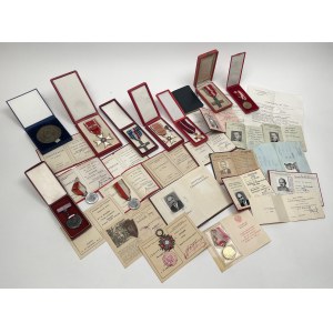 Decorations and documents - including the Warsaw Insurgent Cross - Large set