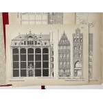 Album of 100 competition entries for the reconstruction of facades in Danzig, 1902.