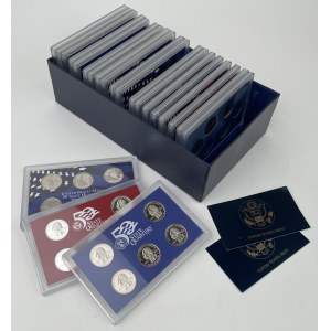USA, 50 state Quarters Proof Sets 1999-2008 - zestaw