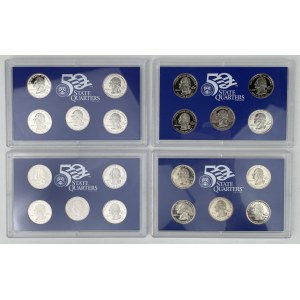 USA, 50 state Quarters Proof Sets 1999-2008 - zestaw