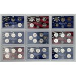 USA, 50 state Quarters Proof Sets 1999-2008 - zestaw