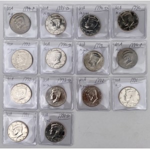 USA, 1/2 dollar 1990-1994 - set (14pcs)