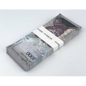 Venezuela, Bank packet 1000 bolivares 2017 - incomplete (95pcs)