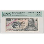 Mexico, 5 Pesos 1969 Specimen ESPECIMEN Serie 1A A0000000