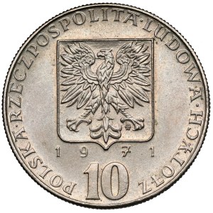 Destrukt 10 złotych 1971 FAO - Ryba - odwrotka