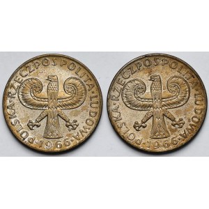 10 złotych 1966 Mała Kolumna - zestaw (2szt)