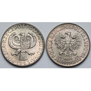 CuNi 10 zlotých 1965 - VII století Varšavy - sada (2ks)