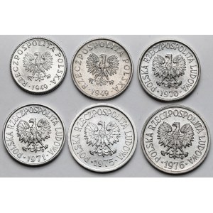 1-10 penny 1949-1976 - set (6 pezzi)