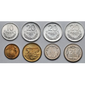 1-20 pennies 1975-1993 - set (8pcs)