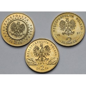 2 złote 1996-1999 - zestaw (3szt)